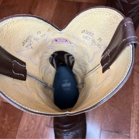 Nocona vintage brown cowboy boots size 9.5 Women’s 9 1/2 S91 - Picture 6 of 16